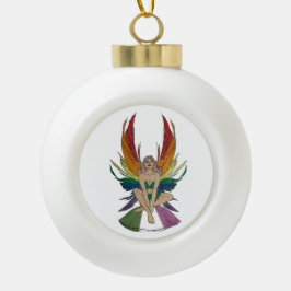 Ornamento De Cerâmica Bola Genderqueer Faerie