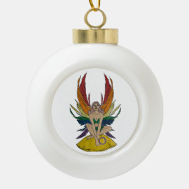 Ornamento De Cerâmica Bola Intersex Faerie