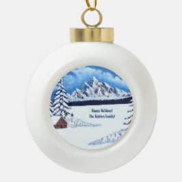 Ornamento De Cerâmica Bola Inverno Maravilhoso
