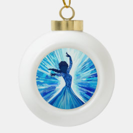 Ornamento De Cerâmica Bola Let It Go