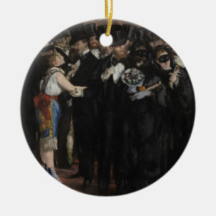 Ornamento De Cerâmica Bola mascarada na ópera, 1873 de Manet  