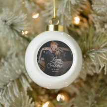 Merry Christmas Whimsical Script  Custom Photo 