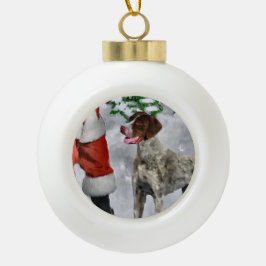 Ornamento De Cerâmica Bola Natal do Ponteiro de Curta-Metragem Alemão