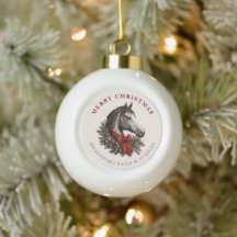 Natal Equestre Cavalo Festivo Vintage Feriado