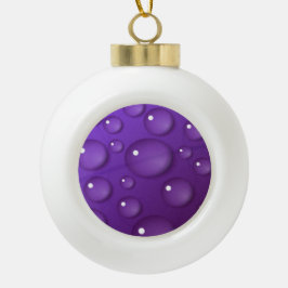 Ornamento De Cerâmica Bola Padrão de queda de água púrpura