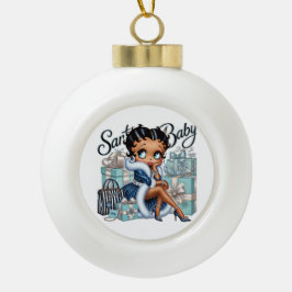 Ornamento De Cerâmica Bola Papais noeis