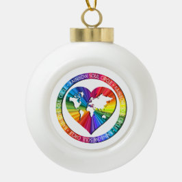 Ornamento De Cerâmica Bola Rainbow Soul Circle