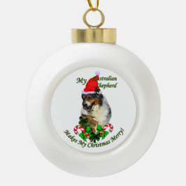 Ornamento De Cerâmica Bola Shepherd Christmas australiano