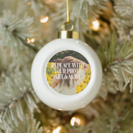 Ornamento De Cerâmica Bola Tornar personalizado seu próprio personalizado