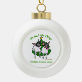 Ornamento De Cerâmica Bola Toy Fox Terrier Natal