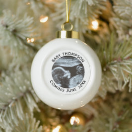 Ornamento De Cerâmica Bola Ultrassom Gravidez Sexo Sonograma de Revenda