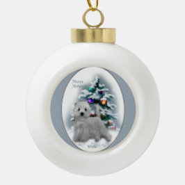 Ornamento De Cerâmica Bola West Highland White Terrier Natal