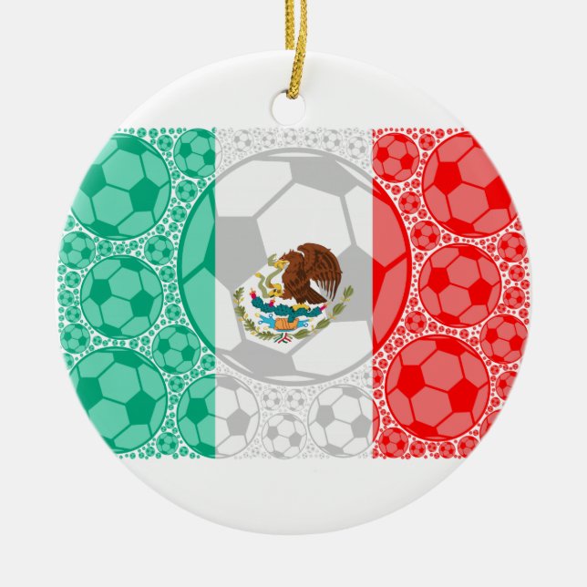 Ornamento De Cerâmica Bolas de futebol de México (Frente)