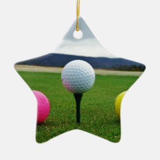 Ornamento De Cerâmica Bolas de Golfe Coloridas, tenda de montanha
