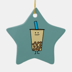 Ornamento De Cerâmica Bolas do Tapioca do chá do leite da pérola de Boba