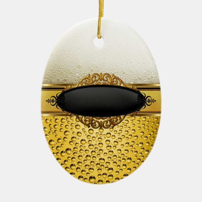 Ornamento De Cerâmica Bolhas De Cerveja Ale Amber Bebe 2 (Frente)