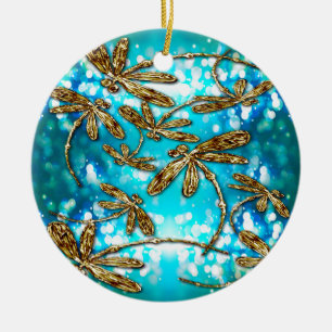 Ornamento De Cerâmica Bolhas de Deslização de Dragonfly
