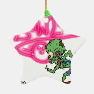 Ornamento De Cerâmica Boliche Zombie