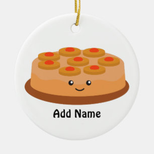 Ornamento De Cerâmica Bolo de ananás de cima para baixo