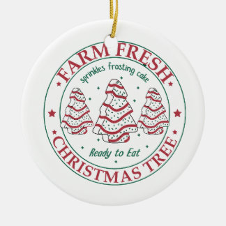Ornamento De Cerâmica Bolo de Árvore de Natal, Fazenda, Árvore de Natal