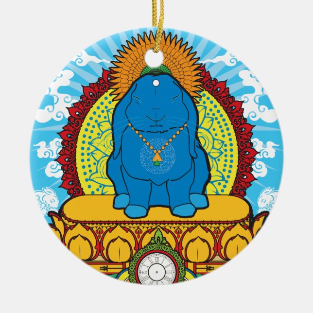 ORNAMENTO DE CERÂMICA BOLO DE BUDDHA (Frente)