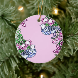 Ornamento De Cerâmica Bolotas de Flores de Arte Folclórica