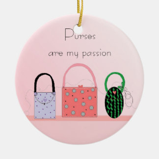 Ornamento De Cerâmica Bolsas - Minha Paixão