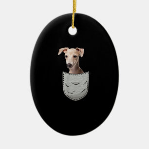 Ornamento De Cerâmica Bolso De Peito Para Cães, Gato-De-Cão Italiano