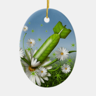 Ornamento De Cerâmica Bomba da Flor