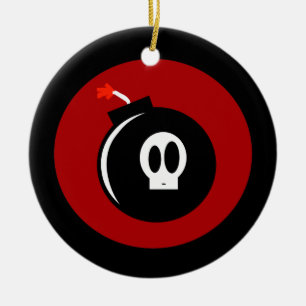 Ornamento De Cerâmica Bomba de crânio