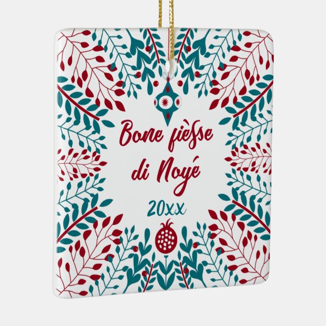 Ornamento De Cerâmica Bone fièsse di Noyé, saudação de Natal da Valônia (Direito )