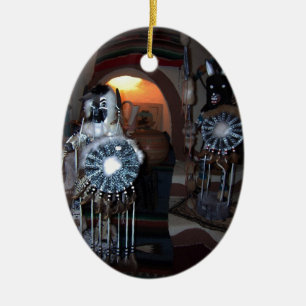 Ornamento De Cerâmica Bonecas de Kachina do nativo americano