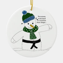 Ornamento De Cerâmica Boneco de Neve de Artes Marciais