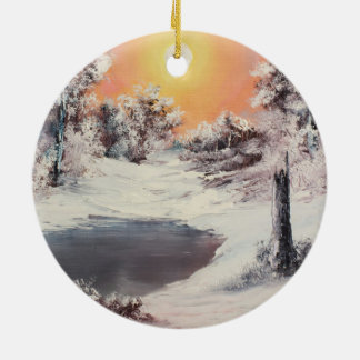 Ornamento De Cerâmica Boneco de neve em linha