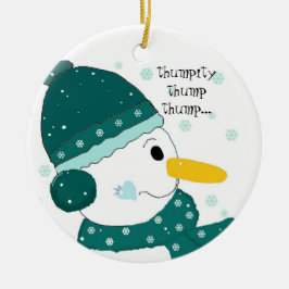 Ornamento De Cerâmica Boneco de Neve - Thumpity Thump Thump