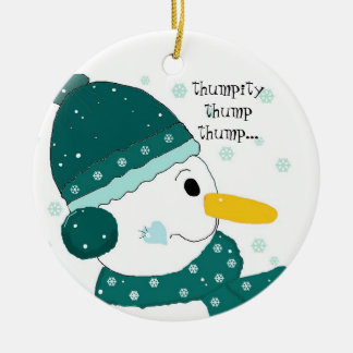 Ornamento De Cerâmica Boneco de Neve - Thumpity Thump Thump