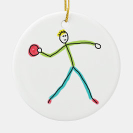 Ornamento De Cerâmica Boneco de Palito do Dodgeball