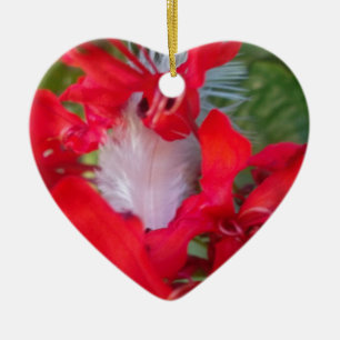 Ornamento De Cerâmica Bonita Alienígena Crimson.jpg