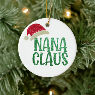 Ornamento De Cerâmica Bonita Nana Claus Natal - Vovó Personalizada