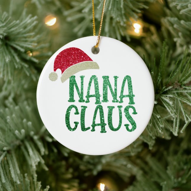 Ornamento De Cerâmica Bonita Nana Claus Natal - Vovó Personalizada (Árvore)