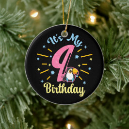 Ornamento De Cerâmica Bonita Turiana 9.º Aniversário de 89 Anos Rapariga