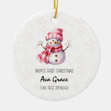 Bonitinho de Natal Primeiro Homem de Neve de inver