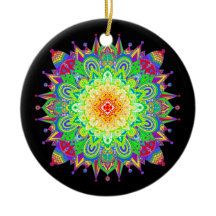 Bonito arco-íris colorido Mandala Abstrato Art Cer