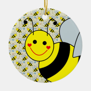 Ornamento De Cerâmica Bonito Bumble a abelha