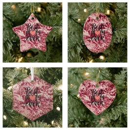 Ornamento De Cerâmica Bonito Elegante Rosa Melhor Mãe Alguma Vez Floral