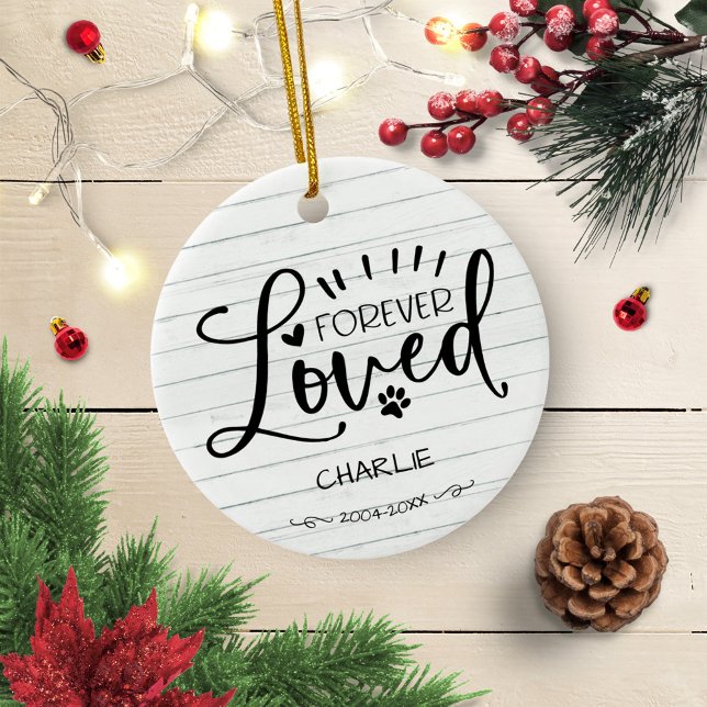 Ornamento De Cerâmica Bonito Farmhouse Cat Ou Dog Pet Memorial Keepsawn (Criador carregado)