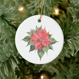 Ornamento De Cerâmica Bonito Poinsettia