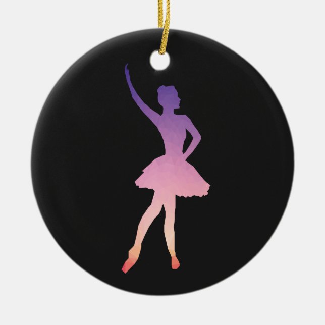 Ornamento De Cerâmica Bonito presente de bailarina para balé (Frente)
