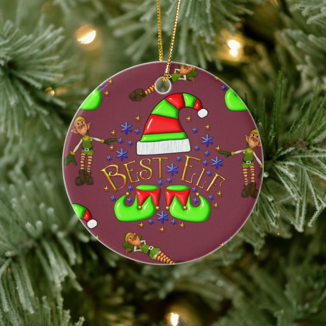 Ornamento De Cerâmica Bons elfos de Natal (Árvore)