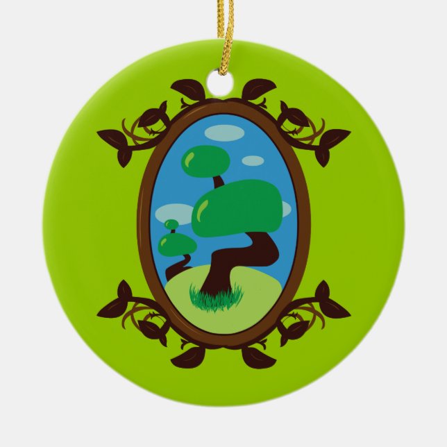 Ornamento De Cerâmica Bonsai Tree (Frente)